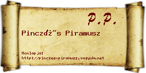Pinczés Piramusz névjegykártya